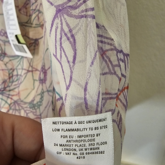 Anthropology Maeve Size M NWT 100% Silk Floral Tank - Picture 8 of 9